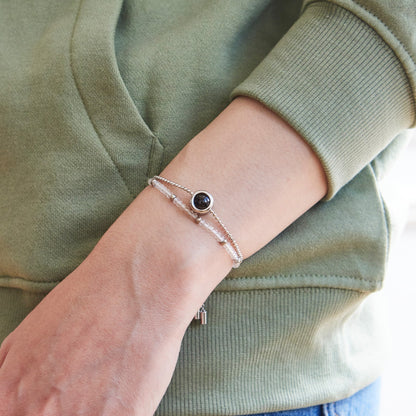 Bracelet Photo Personnalisé 2 en 1 – Crystal™