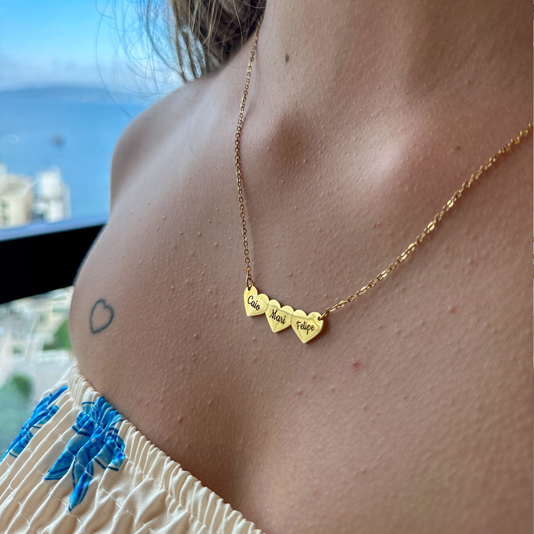 Coffret Rose Éternelle & Collier Cœur Personnalisé